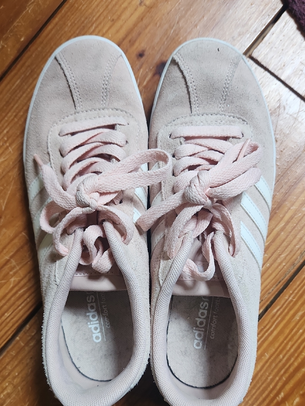 adidas Women’s Light Pink Suede Low-Top Sneakers